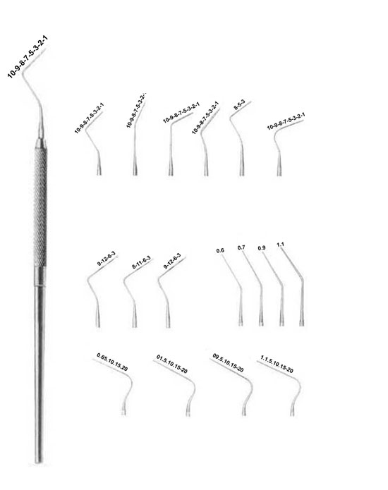 periodontal pocket probes endodontic instruments.